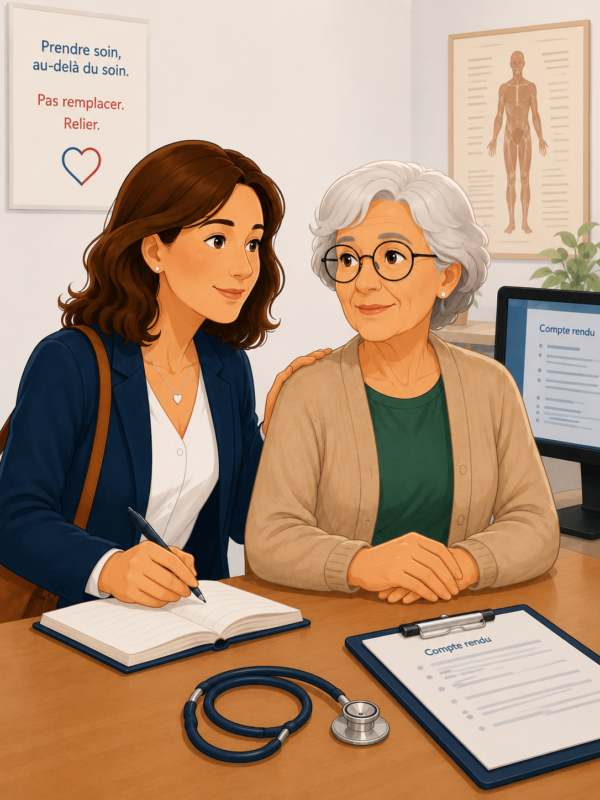 Accompagnement lors d'une consultation – LyonMedCare Accompagnement personnalisé lors d'une consultation médicale à Lyon par LyonMedCare.